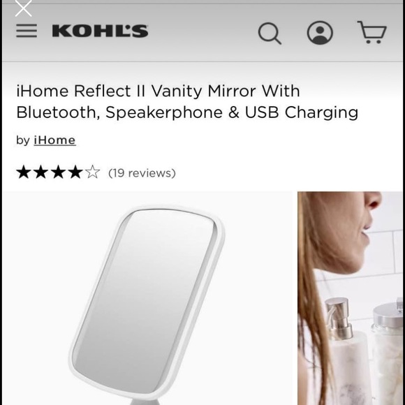 Retails for $100 i-home vanity Bluetooth speaker / mirror - Picture 10 of 11